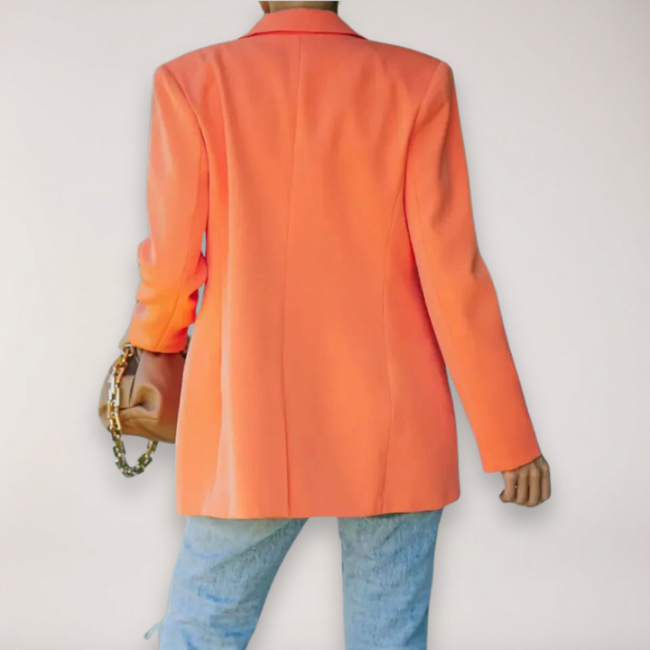 Elegant Oversized Kavaj Dam med Enkelknäppning | Tidlös Design för Mångsidig Styling 1