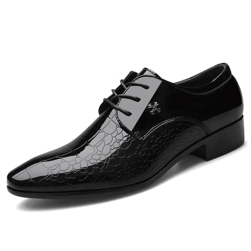 Elegant Oxford Skor för Män med Snörning & Texturerad Finish | Perfekta för Formella Tillfällen 0