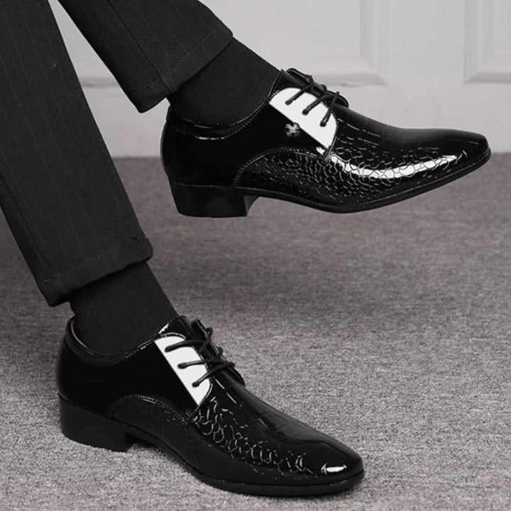 Elegant Oxford Skor för Män med Snörning &amp; Texturerad Finish | Perfekta för Formella Tillfällen 5