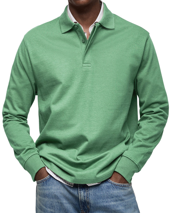 Elegant Pikétröja för Män | Långärmad Design med Bekväm Passform | Perfekt för Casual Smart Stil 6