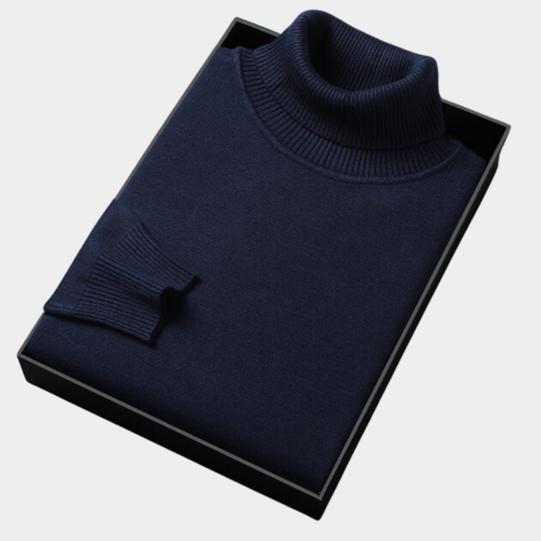 Elegant Pikétröja för Män med Rullhals ? Minimalistisk Design för Stiliga Tillfällen 5