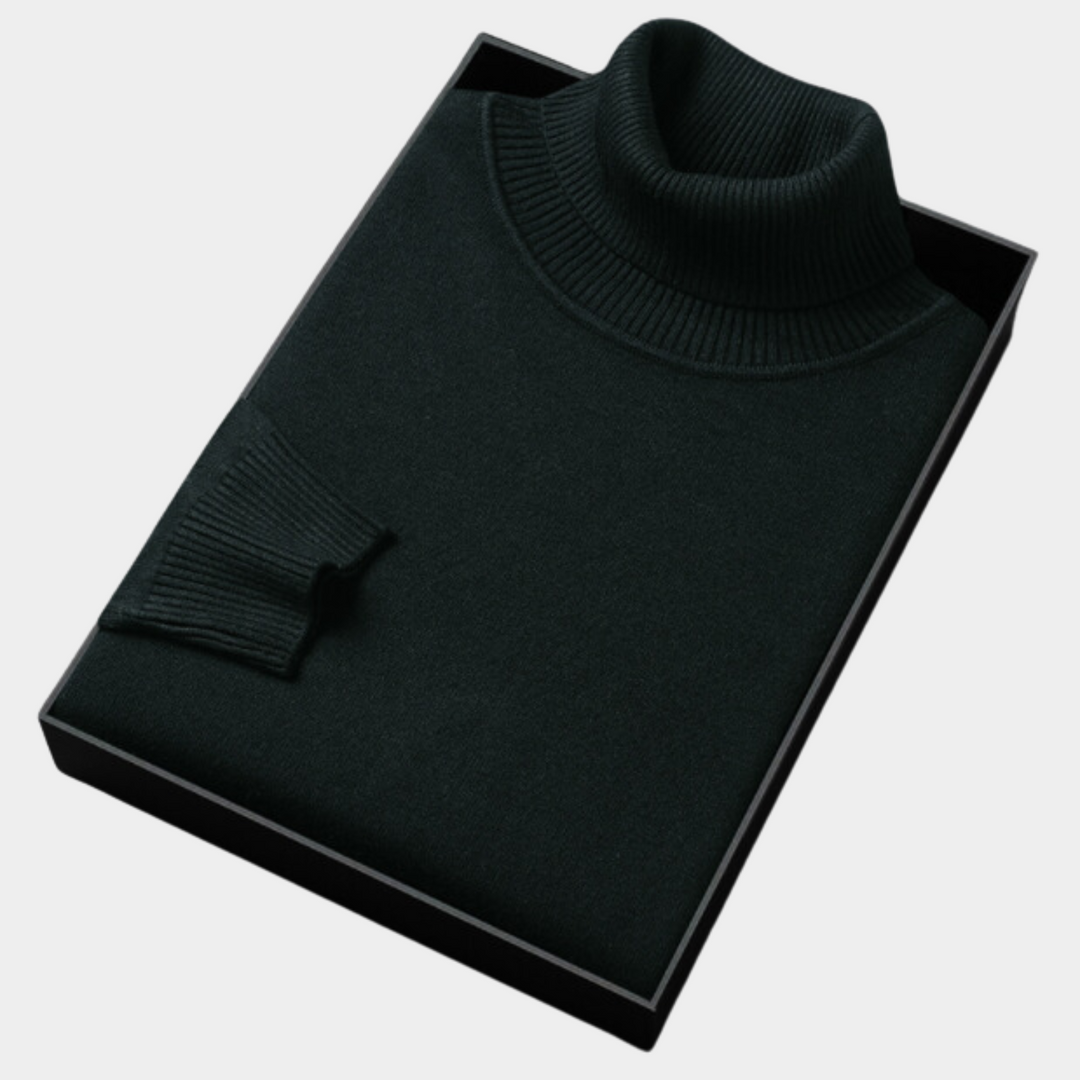 Elegant Pikétröja för Män med Rullhals ? Minimalistisk Design för Stiliga Tillfällen 7