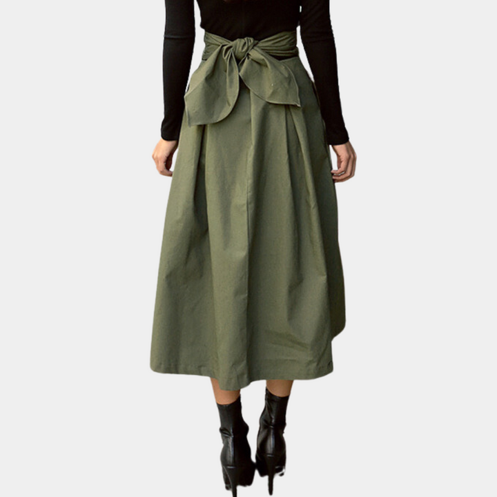 Elegant Plisserad Midikjol för Kvinnor med Hög Midja | Mångsidig Design för Stil och Komfort 1