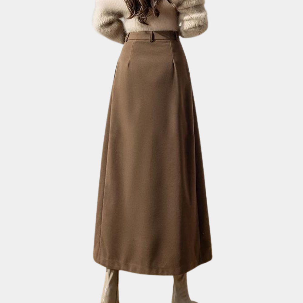 Elegant Plisserad Midikjol för Kvinnor med Hög Midja | Tidlös Stil för Chic Look 1