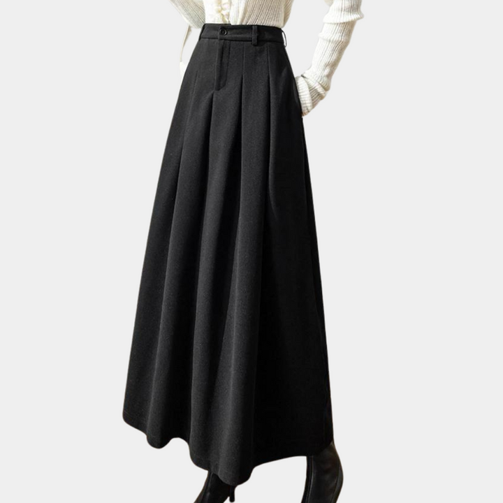 Elegant Plisserad Midikjol för Kvinnor med Hög Midja | Tidlös Stil för Chic Look 2