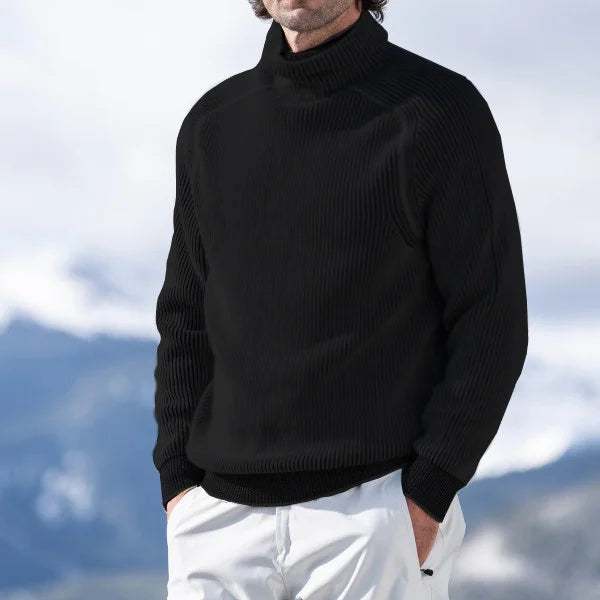 Elegant Polotröja för Män | Slimmad Passform i Isolerande Material | Klassisk Turtleneck för Värme och Stil 1