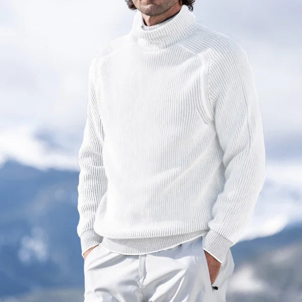 Elegant Polotröja för Män | Slimmad Passform i Isolerande Material | Klassisk Turtleneck för Värme och Stil 3