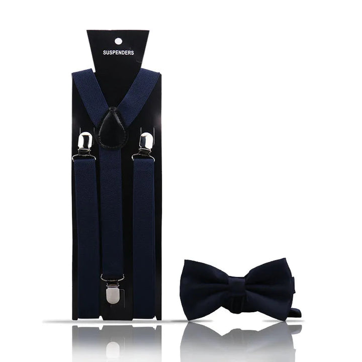 Elegant Set | Justerbara Hängslen och Fluga för Män med Tidlös Design | Perfekt för Formella Tillfällen 0