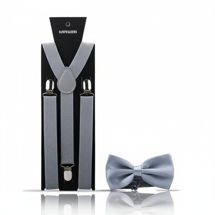 Elegant Set | Justerbara Hängslen och Fluga för Män med Tidlös Design | Perfekt för Formella Tillfällen 2