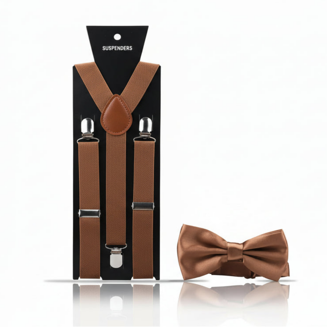 Elegant Set | Justerbara Hängslen och Fluga för Män med Tidlös Design | Perfekt för Formella Tillfällen 3