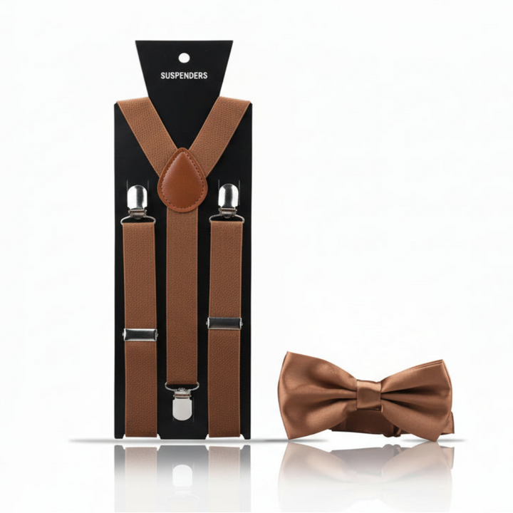 Elegant Set | Justerbara Hängslen och Fluga för Män med Tidlös Design | Perfekt för Formella Tillfällen 3