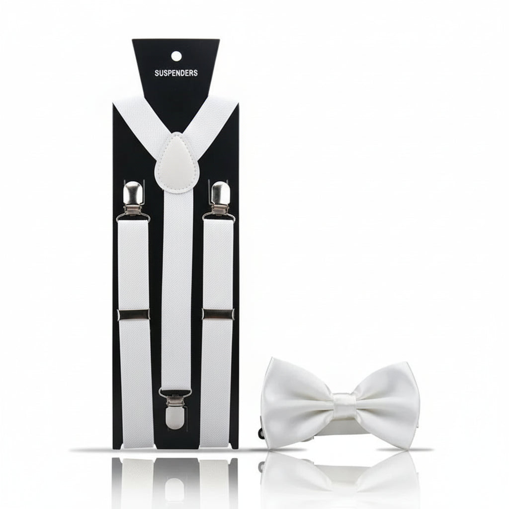 Elegant Set | Justerbara Hängslen och Fluga för Män med Tidlös Design | Perfekt för Formella Tillfällen 4