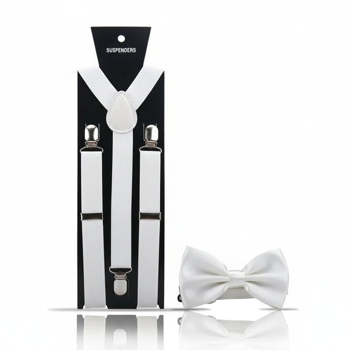 Elegant Set | Justerbara Hängslen och Fluga för Män med Tidlös Design | Perfekt för Formella Tillfällen 4