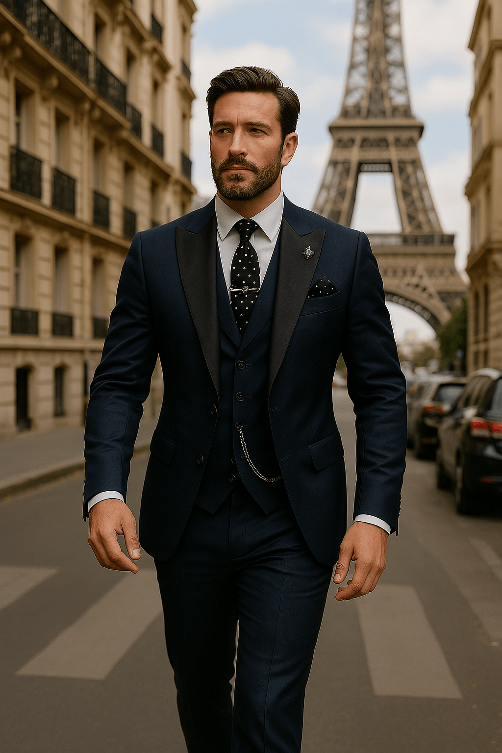 Elegant Slim Fit Dräkt för Män med Kavaj, Väst och Byxor | Perfekt för Formella Evenemang 3
