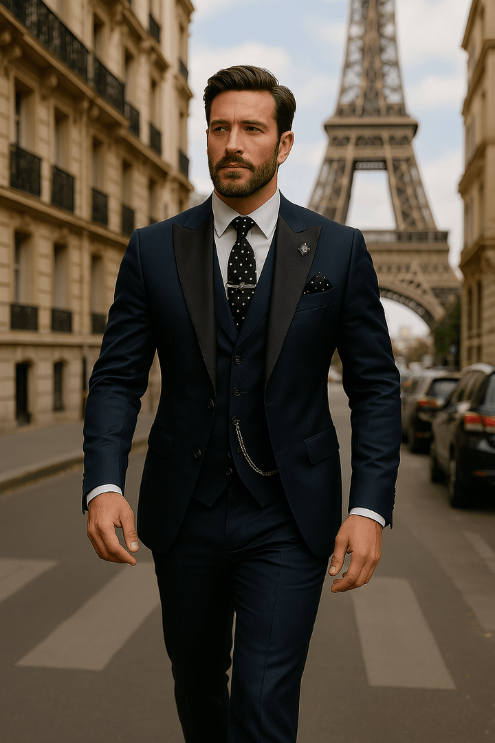 Elegant Slim Fit Dräkt för Män med Kavaj, Väst och Byxor | Perfekt för Formella Evenemang 3