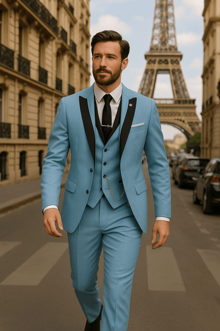 Elegant Slim Fit Dräkt för Män med Kavaj, Väst och Byxor | Perfekt för Formella Evenemang 4