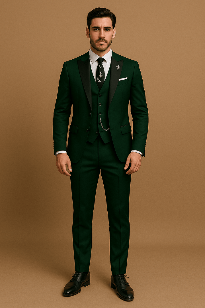 Elegant Slim Fit Dräkt för Män med Kavaj, Väst och Byxor | Perfekt för Formella Evenemang 7