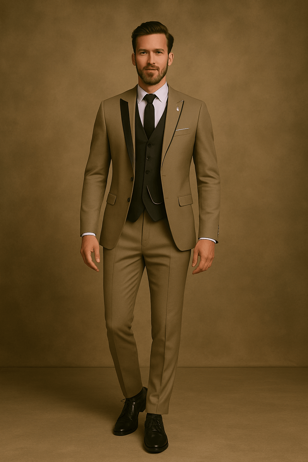 Elegant Slim Fit Dräkt för Män med Kavaj, Väst och Byxor | Perfekt för Formella Evenemang 8