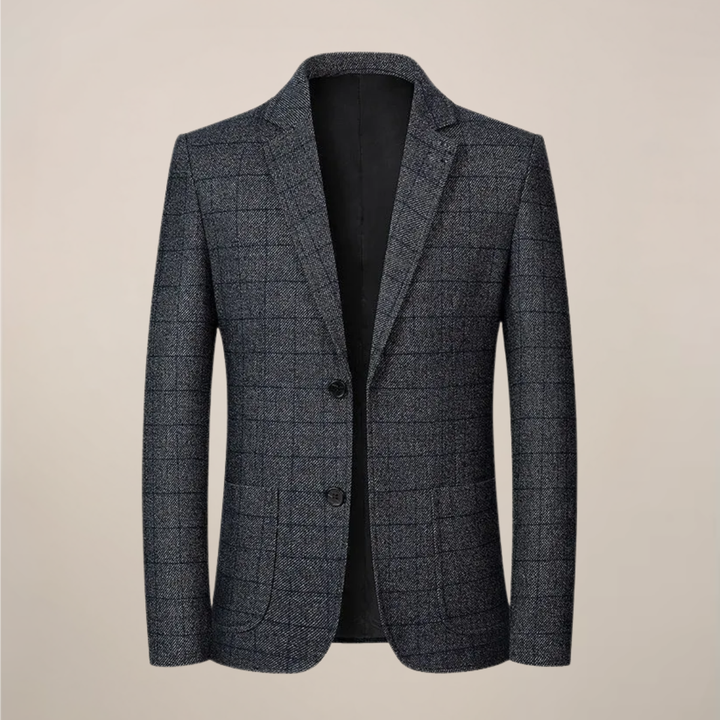 Elegant Slim Fit Kavaj för Män med Rutig Design | Mångsidig För Smart Casual och Affärsevenemang 3