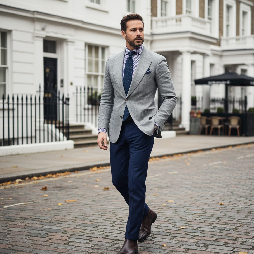 Elegant Slim Fit Kavaj för Män med Skräddarsydd Design | Mångsidig Svart Blazer för Affär och Fritid 1