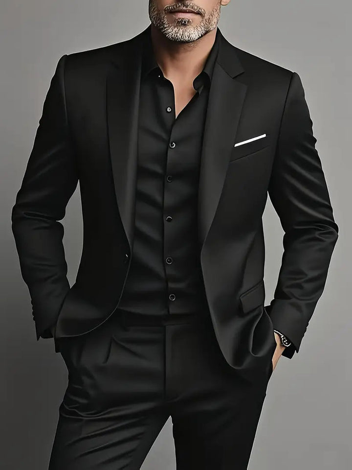 Elegant Slim Fit Kostym Herr med Skräddarsydd Design | Perfekt för Affär och Kväll 3