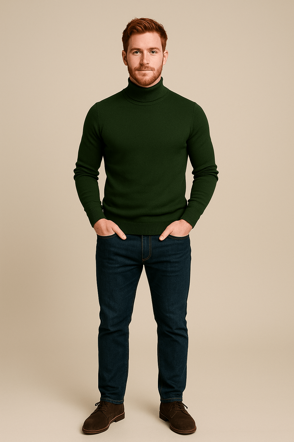Elegant Slim Fit Turtleneck-tröja för Män med Mjuk Stickad Textur | Mångsidig Stil för Alla Tillfällen 5