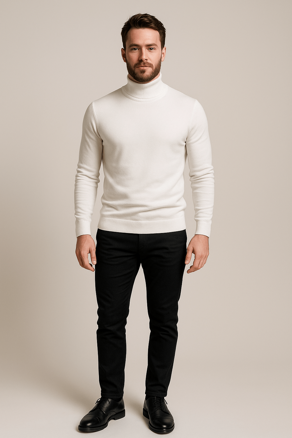 Elegant Slim Fit Turtleneck-tröja för Män med Mjuk Stickad Textur | Mångsidig Stil för Alla Tillfällen 6