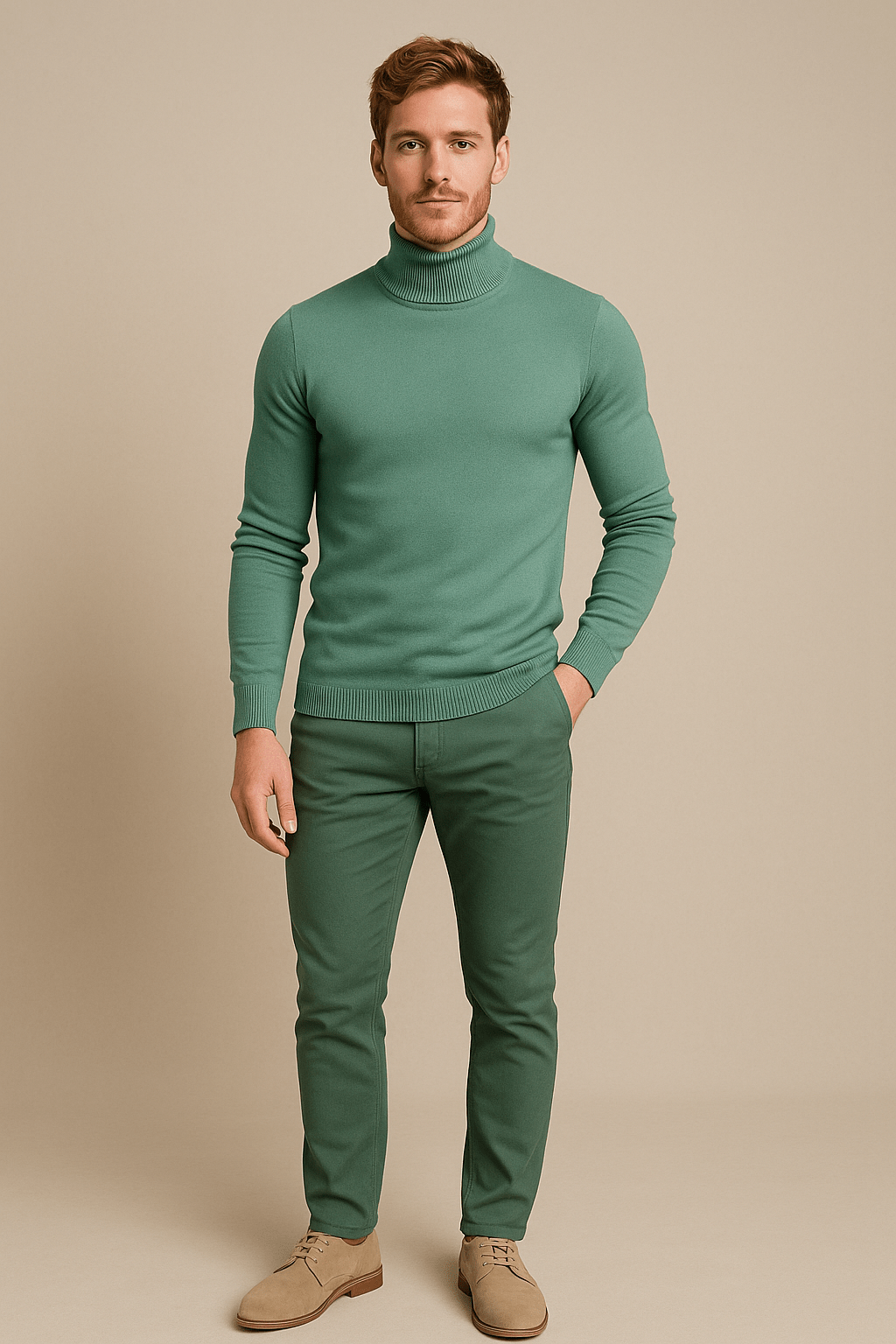 Elegant Slim Fit Turtleneck-tröja för Män med Mjuk Stickad Textur | Mångsidig Stil för Alla Tillfällen 7