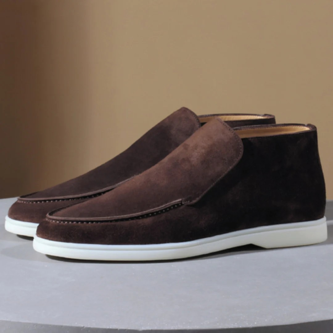 Elegant Slip-On Ankel Loafer för Män med Kontrastsula | Komfortabel Design för Smart Casual Stil 0