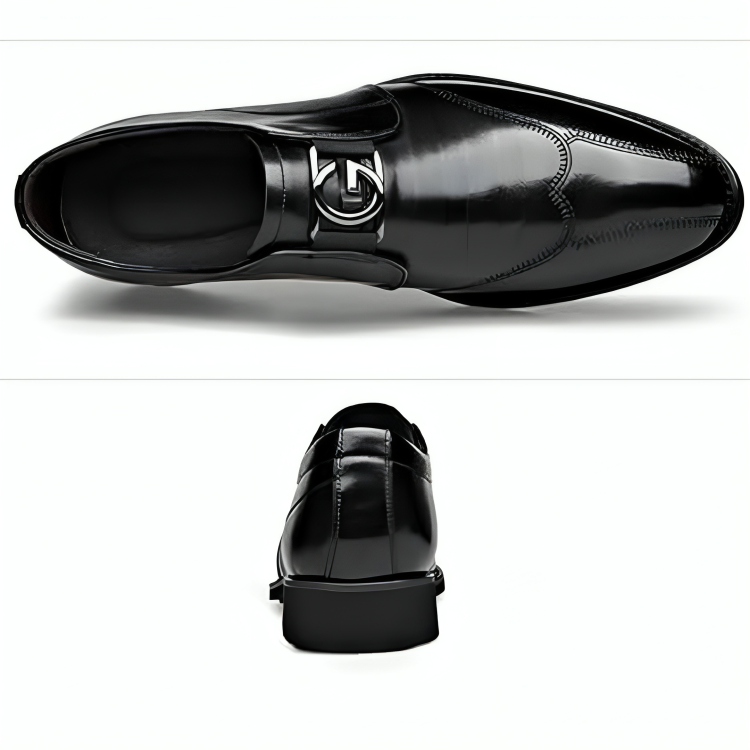 Elegant Slip-On Klänningskor för Män med Vingspetsdetaljer | Kastanjebrun Läder för Komfort och Stil 4