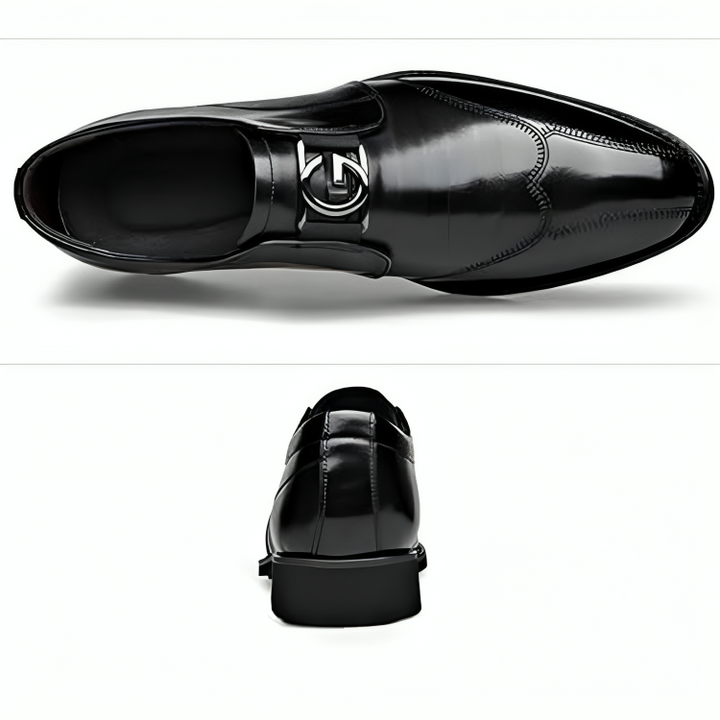 Elegant Slip-On Klänningskor för Män med Vingspetsdetaljer | Kastanjebrun Läder för Komfort och Stil 4