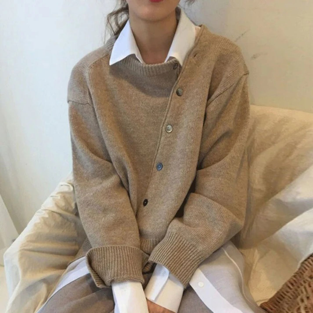 Elegant Stickad Kofta | Lång Cardigan Dam med Överdimensionerad Design | Exceptionell Värme och Komfort för Alla Tillfällen 1