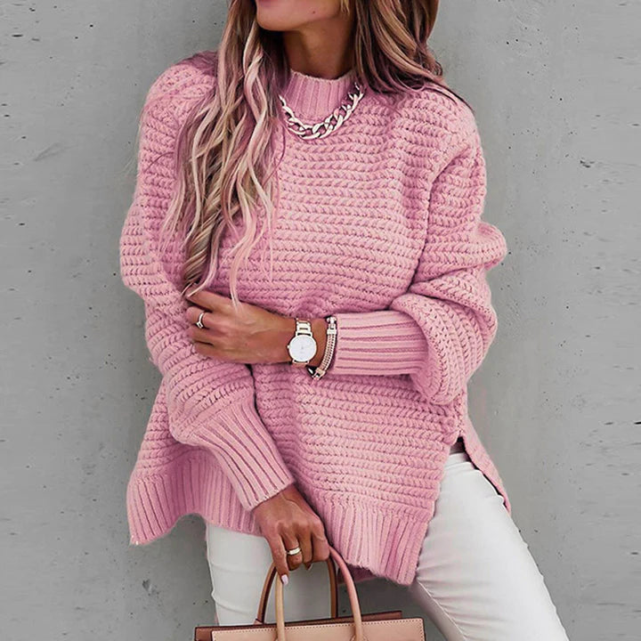 Elegant Stickad Kofta | Lång Cardigan Dam med Ribbade Detaljer | Mysig och Varm för Höst och Vinter 4