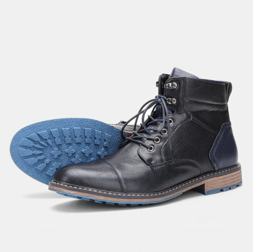 Elegant Stövlar för Män | Snörning och Cap Toe Design för Komfort 2