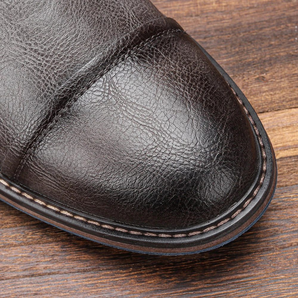 Elegant Stövlar för Män | Snörning och Cap Toe Design för Komfort 5