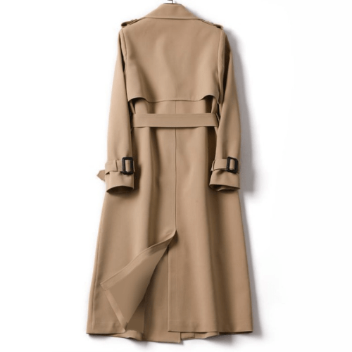 Elegant Svart Trenchcoat för Kvinnor med Justerbart Bälte | Tidlös Design för Raffinerad Stil 2