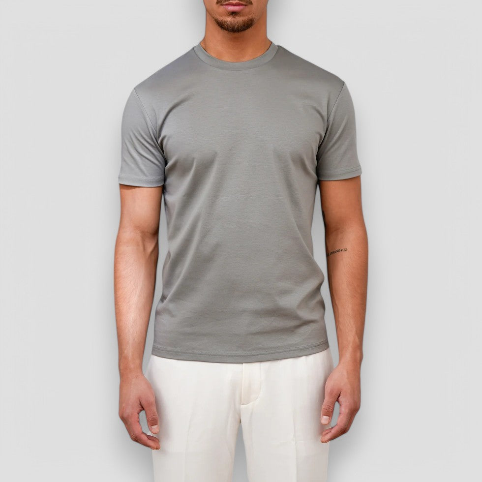 Elegant T-shirt | Glänsande Bomullsblandning med Skräddarsydd Passform | Mångsidig Stil för Avslappnade och Smart-Casual Tillfällen 5