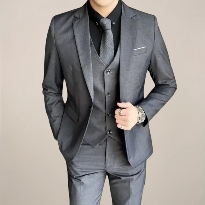Elegant Tredelad Kostym Herr med Slim Fit Design | Perfekt för Affär och Fest 1