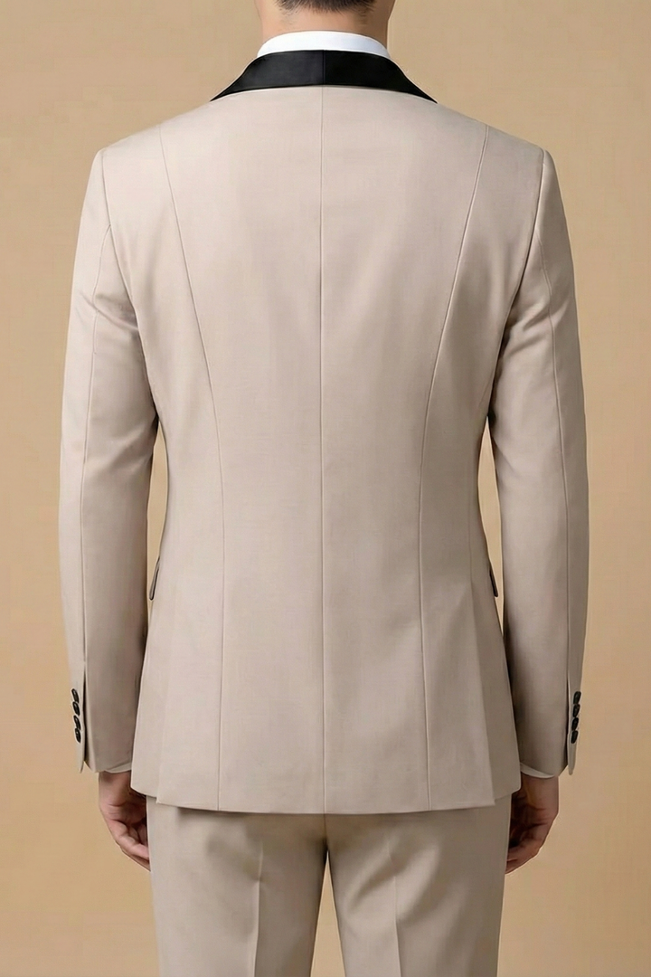Elegant Tredelad Kostym Herr med Slim Fit och Skräddarsydd Design | Perfekt för Bröllop och Formella Tillfällen 1
