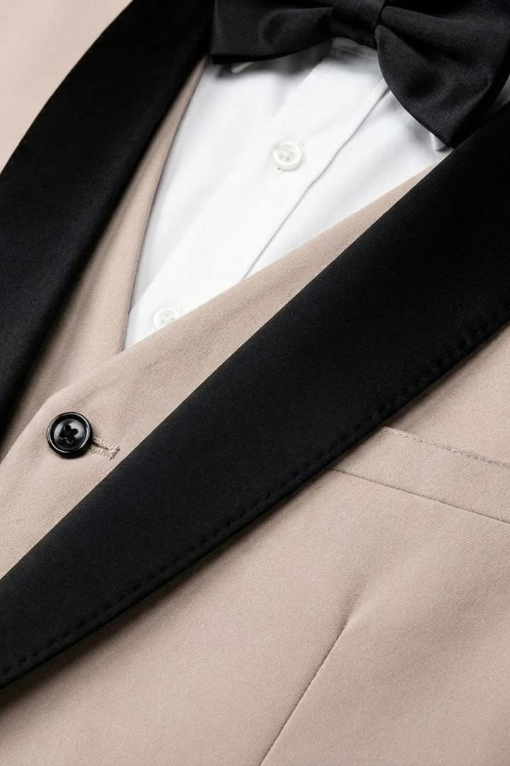 Elegant Tredelad Kostym Herr med Slim Fit och Skräddarsydd Design | Perfekt för Bröllop och Formella Tillfällen 2