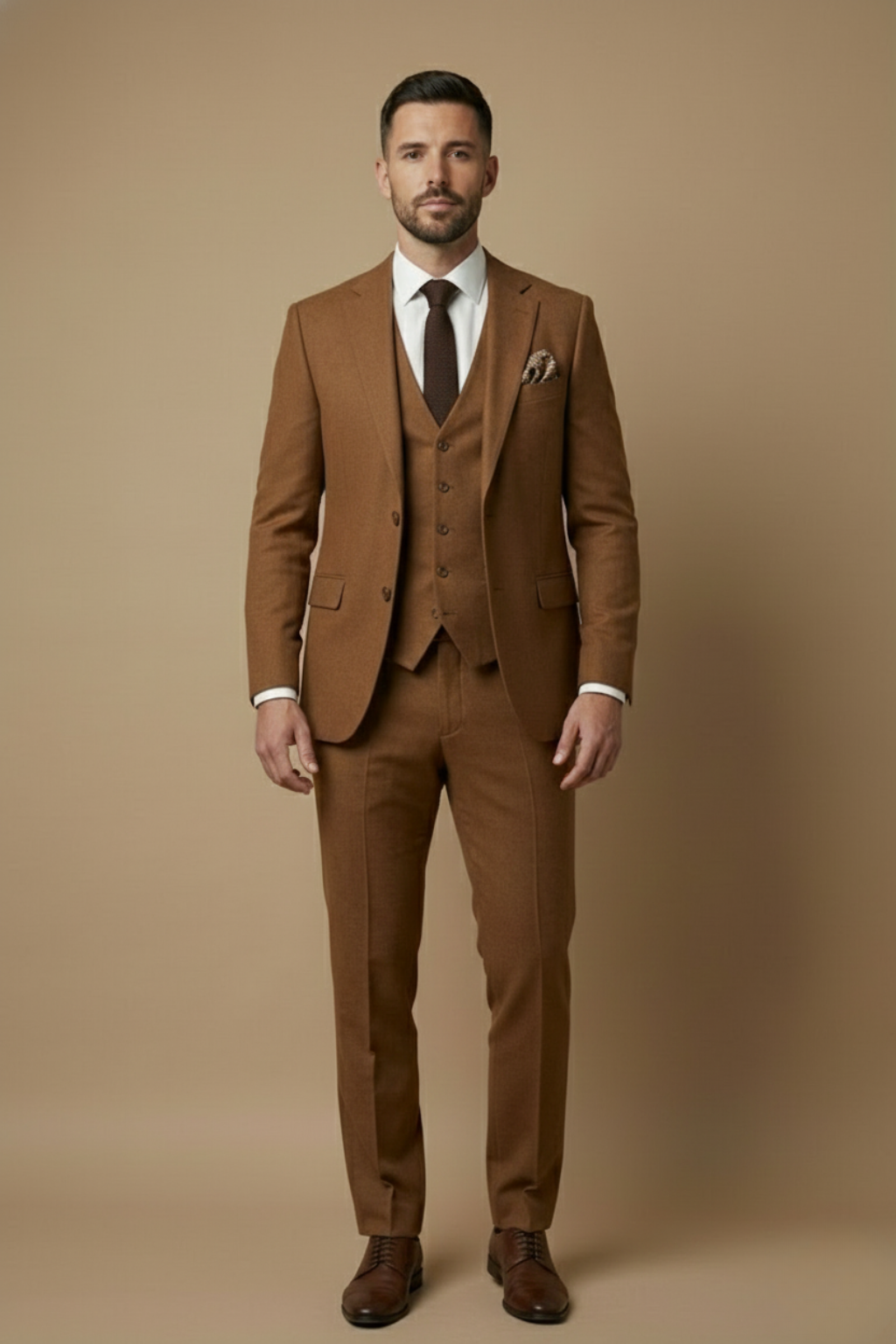 Elegant Tredelad Kostym för Män med Slim Fit Design | Perfekt för Formella Evenemang 6