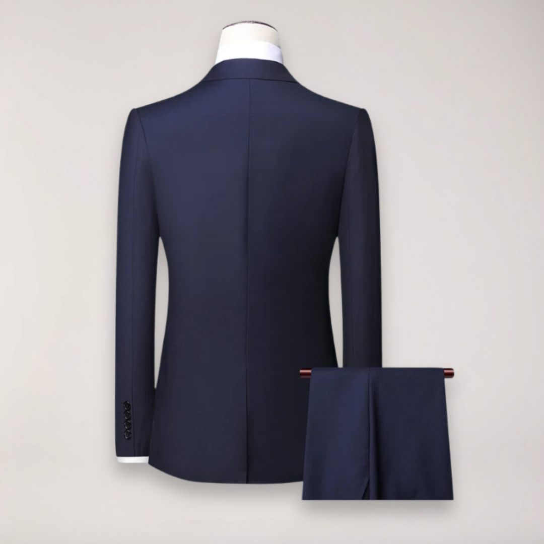 Elegant Tredelad Kostymset för Män med Skräddarsydd Kavaj | Stilren Look för Formella Tillfällen 2