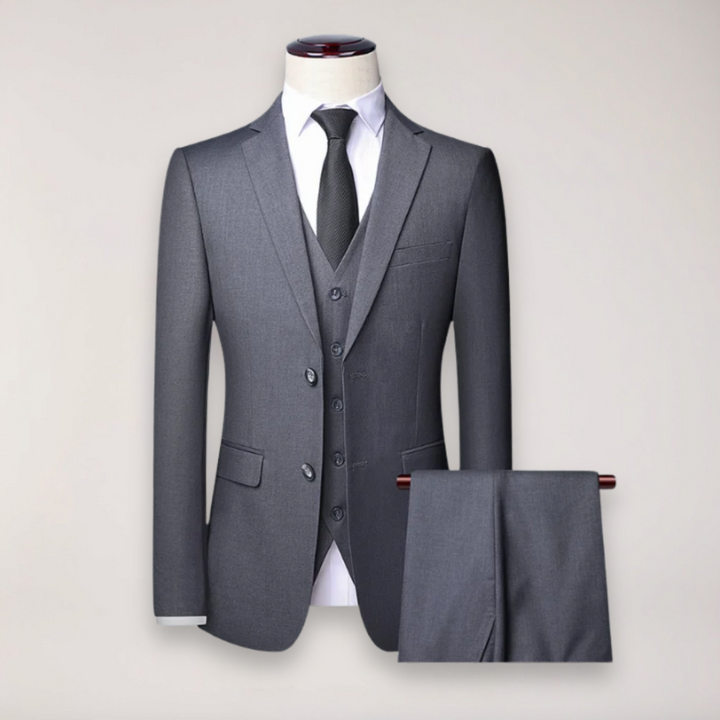 Elegant Tredelad Kostymset för Män med Skräddarsydd Kavaj | Stilren Look för Formella Tillfällen 4