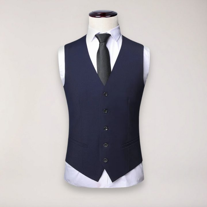 Elegant Tredelad Kostymset för Män med Skräddarsydd Kavaj | Stilren Look för Formella Tillfällen 6