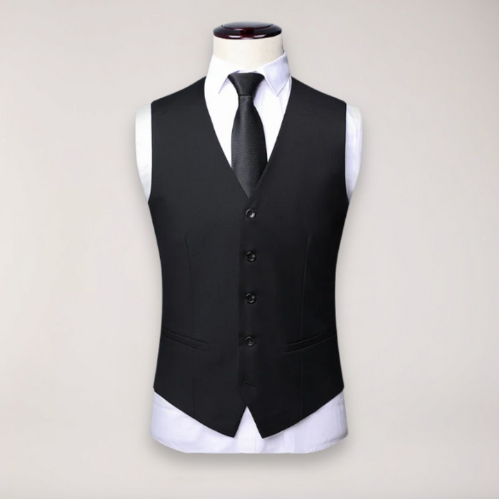 Elegant Tredelad Kostymset för Män med Skräddarsydd Kavaj | Stilren Look för Formella Tillfällen 8