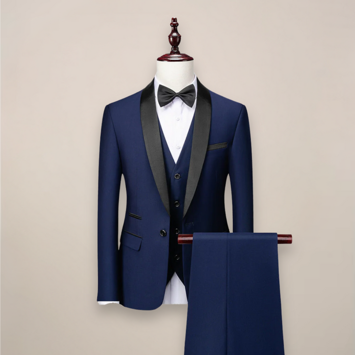 Elegant Tredelad Slim Fit Smoking för Män med Skräddarsydd Design | Tidlös Stil för Formella Tillfällen 2