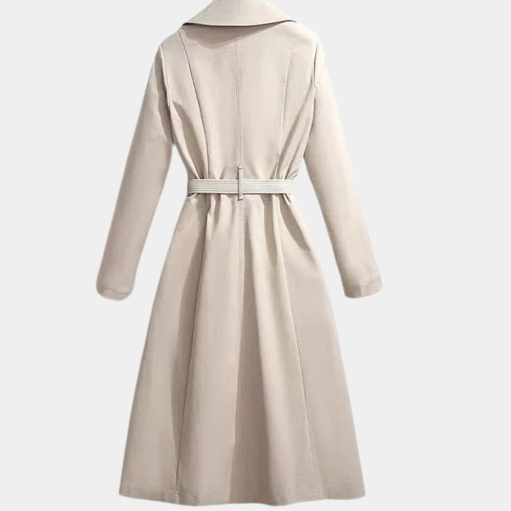 Elegant Trenchcoat Dam | Lätt Design med Bälte & Dekorativa Fickor för Mångsidig Stil 1