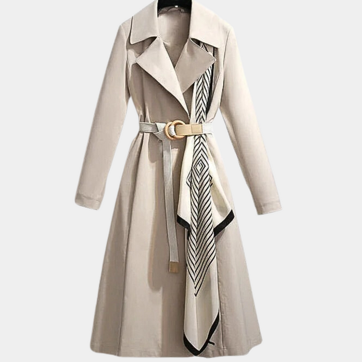 Elegant Trenchcoat Dam | Lätt Design med Bälte & Dekorativa Fickor för Mångsidig Stil 2