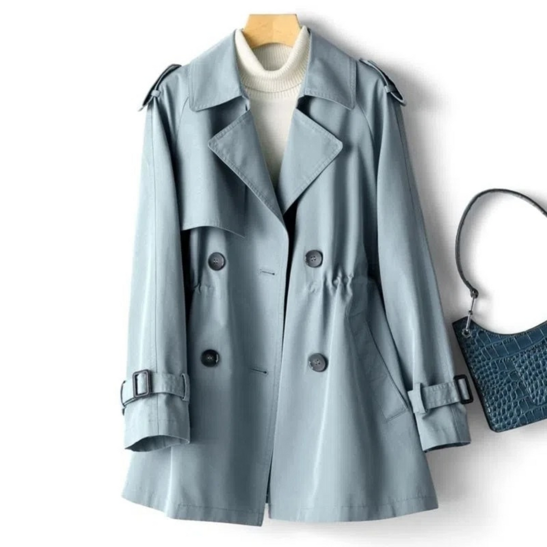Elegant Trenchcoat | Klassisk Kappa med Knappstängning & Fickor | Tidlös Design för Höstvädret 0
