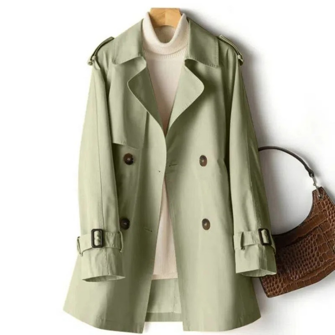Elegant Trenchcoat | Klassisk Kappa med Knappstängning & Fickor | Tidlös Design för Höstvädret 1